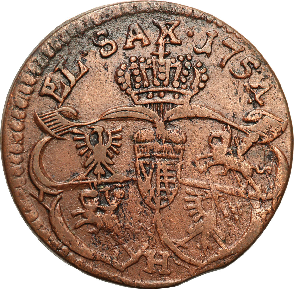 August III Sas. Grosz 1754 H, Gubin